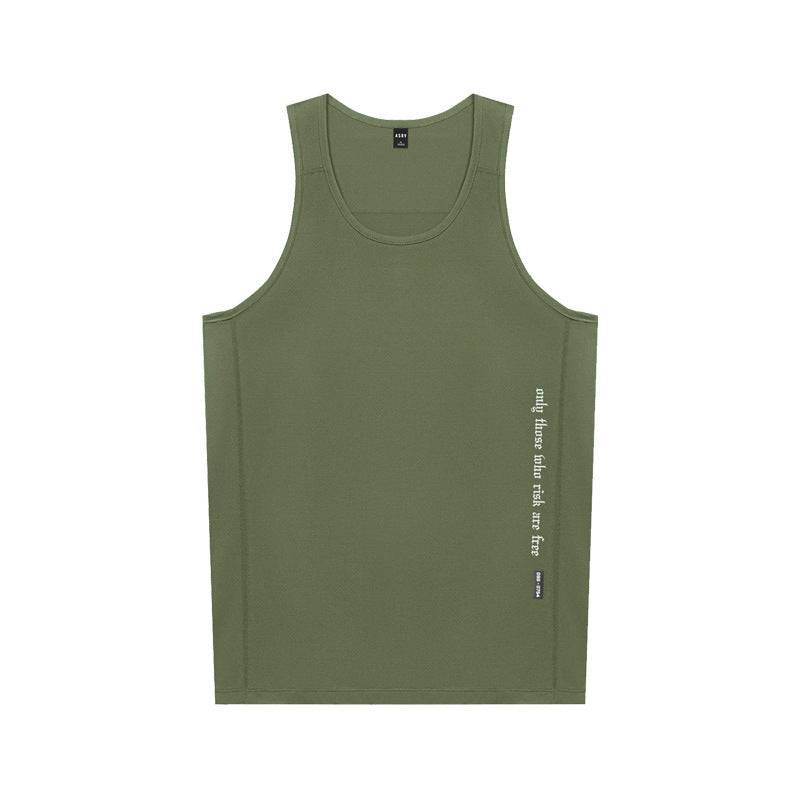 Solid Color Running Workout Vest Men